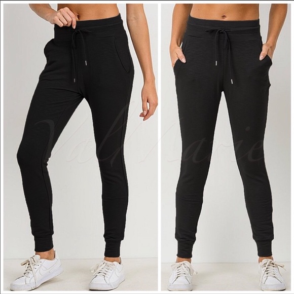 Size S Left! Comfy and Chic Black Joggers - Picture 2 of 3